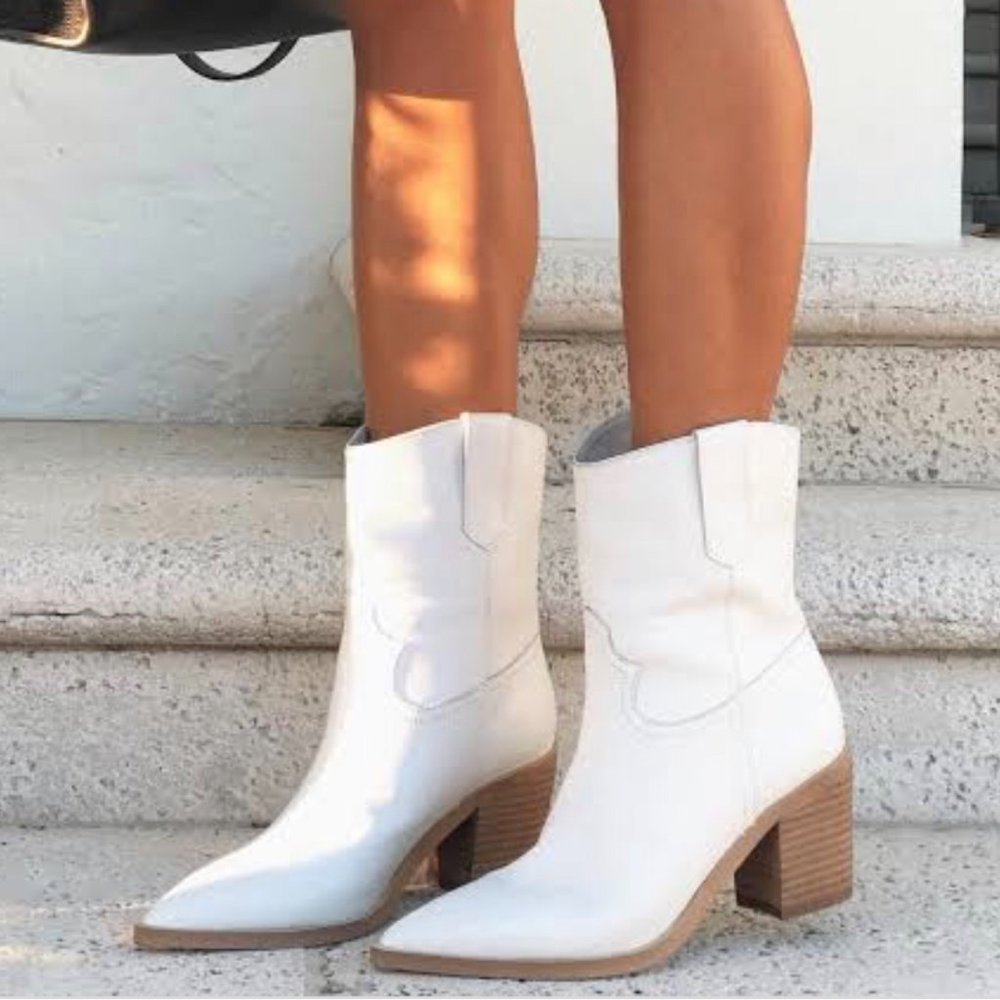 Tony Bianco Scout Cowgirl Boot in Milk Capretto